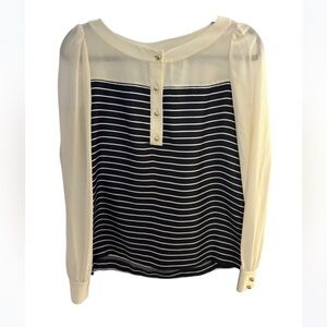 Kate Spade Black and White Striped Blouse
